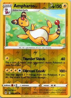 NM - Ampharos #056/203 | Reverse Holo Rare | SWSH07: Evolving Skies - Image 1