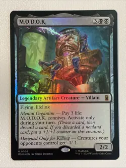 MTG Marvel Super Heroes MODOK Foil - Image 1