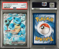 2023 Pokemon 151 English Blastoise EX 184/165 Ultra Rare PSA 10 GEM MINT 💎 - Image 2