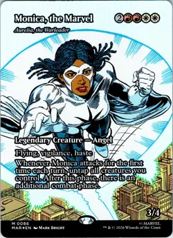 Monica, the Marvel - Aurelia, the Warleader (Borderless) Foil M Marvel Universe - Image 1