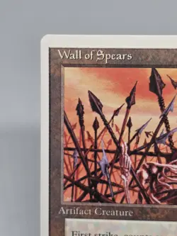Magic The Gathering TCG Wall Of Spears Fourth Edition Misprint! Vintage MTG 1994 - Image 3