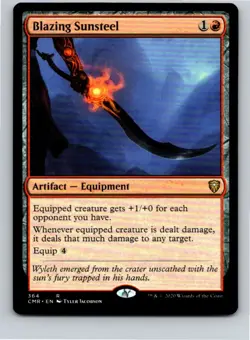 Magic the Gathering Blazing Sunsteel Commander Legends MTG Free Shipping! - Image 1