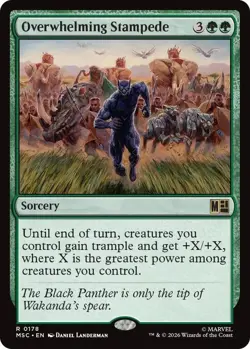 NM Overwhelming Stampede, MTG, Heroes Commander, Magic the Gathering, 178 - Image 1