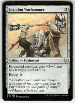 Loxodon Warhammer 216 UC Commander 2017 NM Magic: The Gathering - Image 1