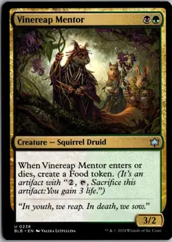 Vinereap Mentor 238 Uncommon Bloomburrow Magic: The Gathering Near Mint - Image 1