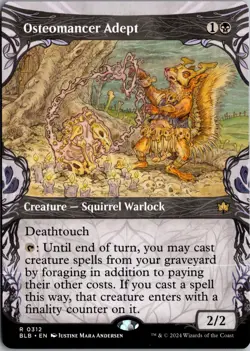 Osteomancer Adept (Showcase) 312 Rare Bloomburrow Magic: The Gathering Near Mint - Image 1