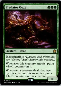 Predator Ooze 642 Rare Foundations Magic: The Gathering Near Mint - Image 1