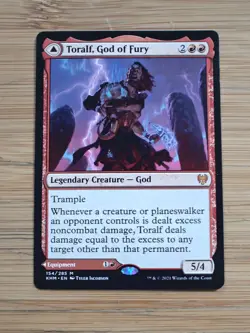 Toralf, God Of Fury 154/285 Toralf's Hammer 154/285 2021 Kaldheim Set MTG - Image 1