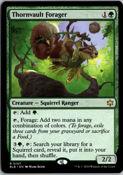 Thornvault Forager 197 Rare Bloomburrow Magic: The Gathering Near Mint - Image 1