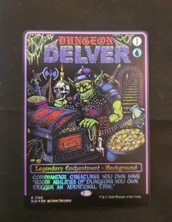 Magic Dungeon Delver 7103 Foil Secret Lair Black Lights & Dark Dungeons D&D MTG - Image 1