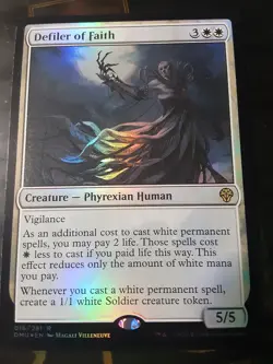 Defiler of Faith FOIL , Dominaria United ,Moderate play , MTG , FREE SHIPPING - Image 1