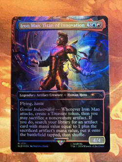 MTG Foil Borderless Iron Man, Titan of Innovation SLD: X Marvel's Iron Man!! - Image 1