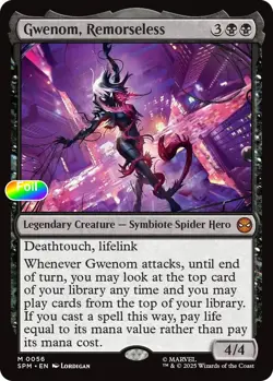 Gwenom, Remorseless Foil 56 Marvel's Spider-Man NM EN - Image 1