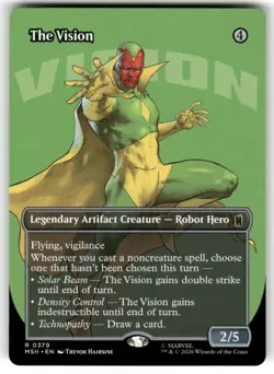 The Vision (Borderless) 379 Rare Marvel Super Heroes Magic: The Gathering NM - Image 1