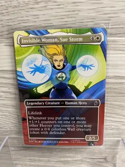 NM Borderless Invisible Woman, Sue Storm, MTG, Super Heroes, Magic, 17 - Image 1