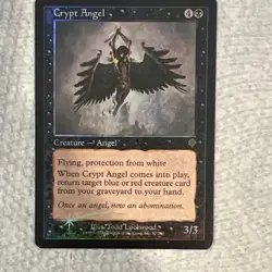 Wizards of the Coast MTG Crypt Angel Invasion English Foil Black Rare 3/3 - Image 1