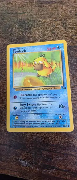 Psyduck 53/62 Common Fossil Pokemon Lightly Played - Image 1