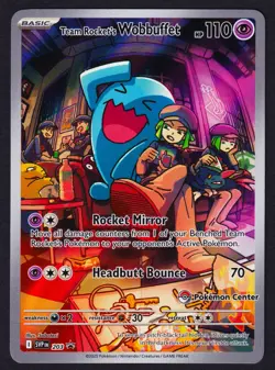 Pokemon - Team Rocket's Wobbuffet - SV203 - Pokemon Center Promo - IR - Image 1