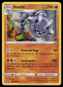 Steelix 139/264 Holo Rare Fusion Strike Pokemon Holo Lightly Played - Image 1