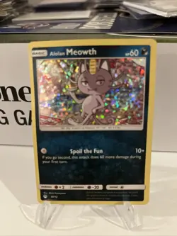 Pokemon Sun and Moon 2019 McDonalds HOLO Promo Alolan Meowth 10/12 NM - Image 1