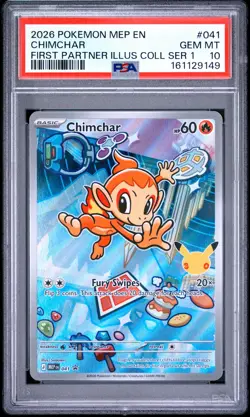 2026 POKEMON MEP EN-ME BLACK STAR PROMO #041 CHIMCHAR PSA 10 - Image 1