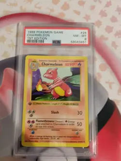 1999 Pokemon Game Charmeleon 024/102 Base Set (Shadowless) -1st Edition PSA 8 - Image 1