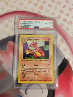1999 Pokemon Game Charmeleon 024/102 Base Set (Shadowless) -1st Edition PSA 8 - Image 2