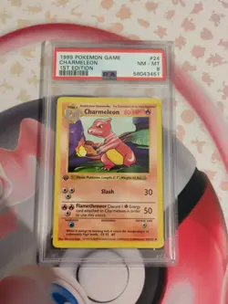 1999 Pokemon Game Charmeleon 024/102 Base Set (Shadowless) -1st Edition PSA 8 - Image 3