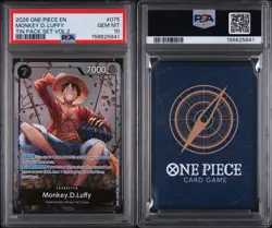 2026 ONE PIECE PROMOS TIN PACK SET VOL.2 #075 MONKEY D. LUFFY PSA 10 - Image 3