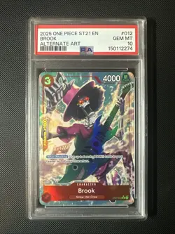 One Piece EN Brook Alternate Art #ST21-012 GEAR 5 PSA 10 - Image 1