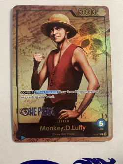 Monkey D Luffy P-047 Promo Leader Live Action - NM - One Piece TCG - English - Image 1