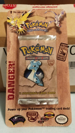 1999 Pokemon Fossil Blister Pack - Factory Sealed (Unopened) WOTC Lapras - Image 1