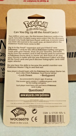 1999 Pokemon Fossil Blister Pack - Factory Sealed (Unopened) WOTC Lapras - Image 3