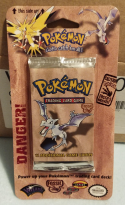 1999 Pokemon Fossil Blister Pack - Factory Sealed (Unopened) WOTC Aerodactyl - Image 1
