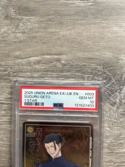 Suguru Geto 2025 Union Arena TCG PSA 10 Jujutsu Kaisen 1 Star JJK #003 - Image 2