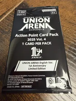 Union Arena Action Point Card Pack 2025 Vol. 4 Lot Of 10 Packs - Image 1