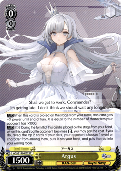 Weiss Schwarz - Azur Lane Vol. 2 (English) - Argus - AZL/S119-E022 - Image 1