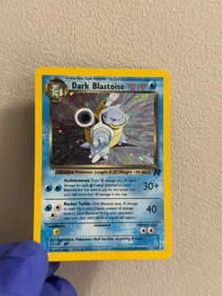 Dark Blastoise 3/82 Team Rocket Holo Pokemon Playing Card Nintendo - Image 1