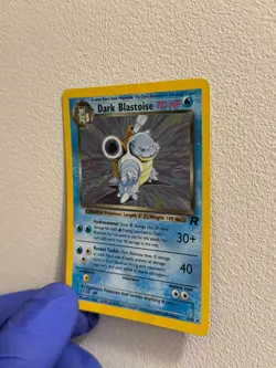 Dark Blastoise 3/82 Team Rocket Holo Pokemon Playing Card Nintendo - Image 2