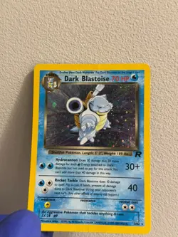 Dark Blastoise 3/82 Team Rocket Holo Pokemon Playing Card Nintendo - Image 3