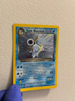 Dark Blastoise 3/82 Team Rocket Holo Pokemon Playing Card Nintendo - Image 4