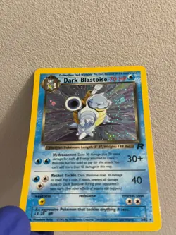 Dark Blastoise 3/82 Team Rocket Holo Pokemon Playing Card Nintendo - Image 5
