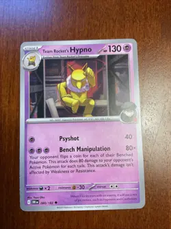 Team Rocket’s Hypno 080/182 Destined Rivals Regular Pokemon TCG Card - Image 1