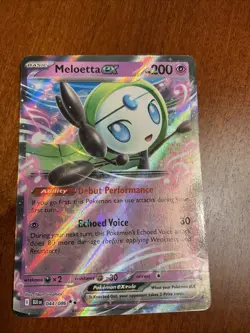 Meloetta EX 044/086 Black Bolt Double Rare Pokemon TCG Card - Image 1