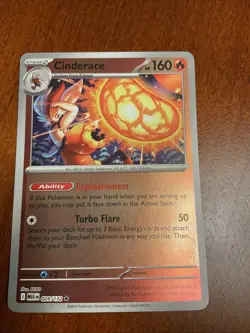 Cinderace 028/132 Mega Evolution Reverse Holo Rare Pokemon TCG Card - Image 1