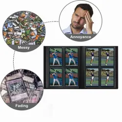 Small Card Binder with Waterproof Pages for 160 Trading Cards (Black) - Image 2