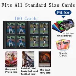Small Card Binder with Waterproof Pages for 160 Trading Cards (Black) - Image 5