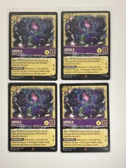 Disney Lorcana Ursula - Whisper of Vanessa 59/204 Whispers in the Well 4 Cards - Image 1