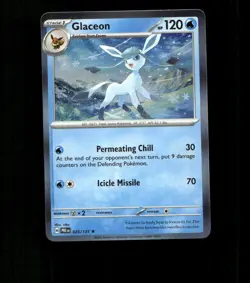 Glaceon – 025/131 – Prismatic Evolution – Holo Near Mint Pokemon Card TCG - Image 1