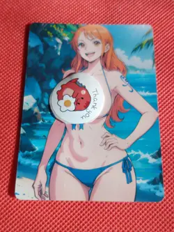 Nami One Piece Goddess Anime Waifu Girl Holo Card - Image 2